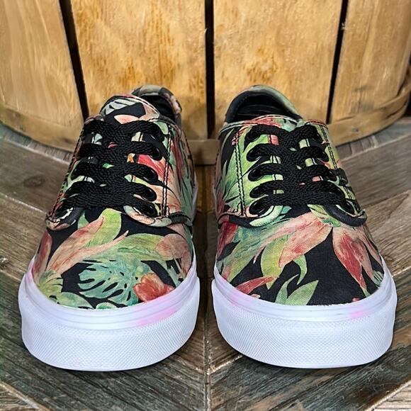 Vans Authentic Low Birds Of Paradise Floral Tropical Canvas Sneaker Women Size 6 - Picture 3 of 11